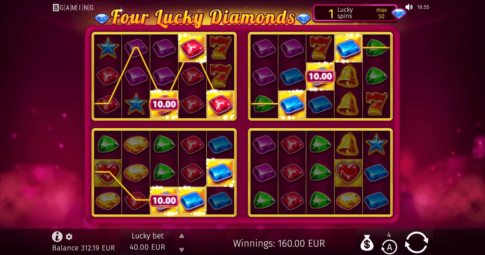 Four Lucky Diamonds