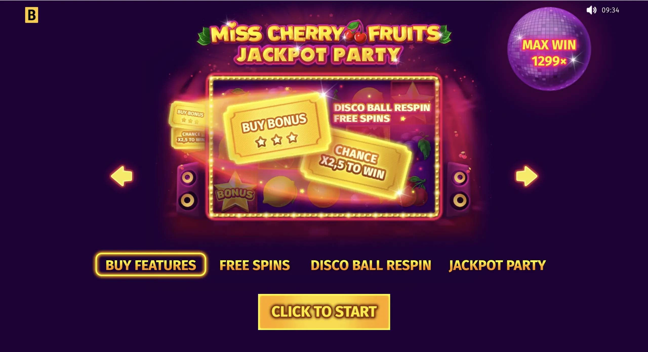 Miss Cherry Fruits Jackpot Party