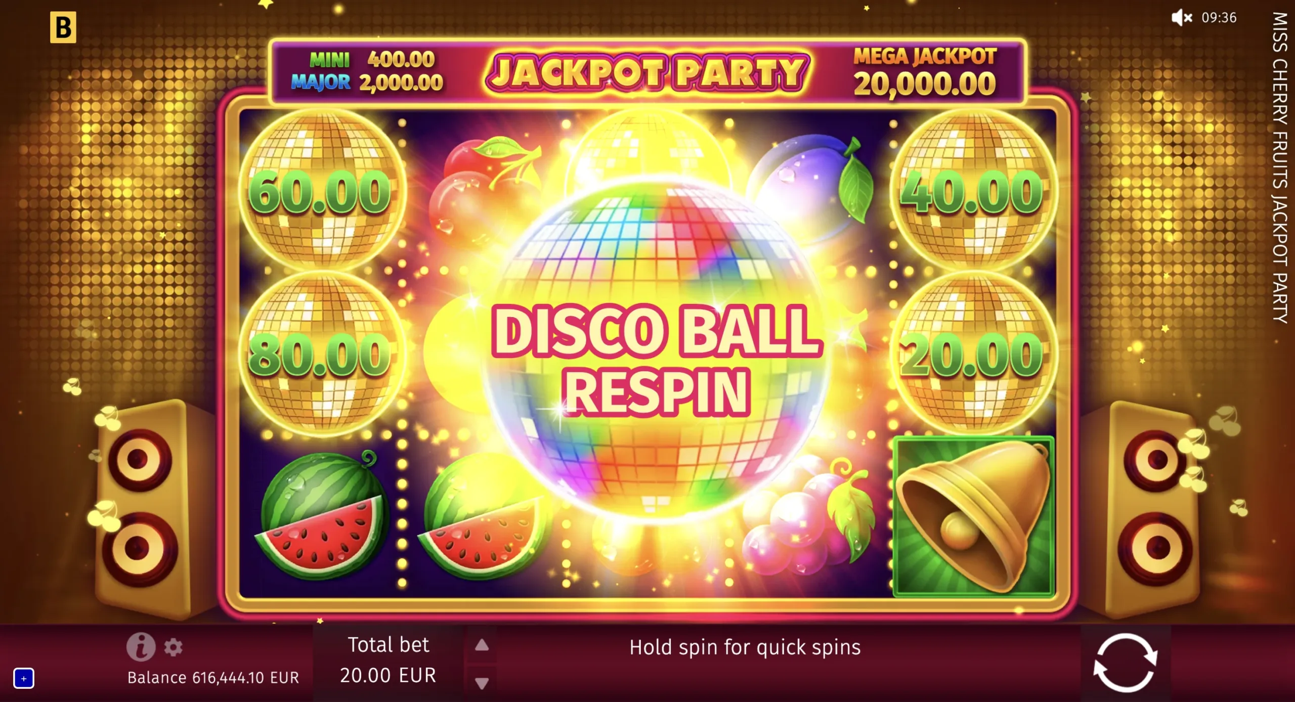 Miss Cherry Fruits Jackpot Party