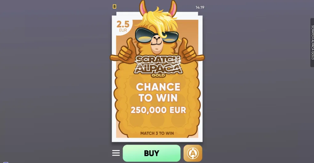 Scratch Alpaca Gold