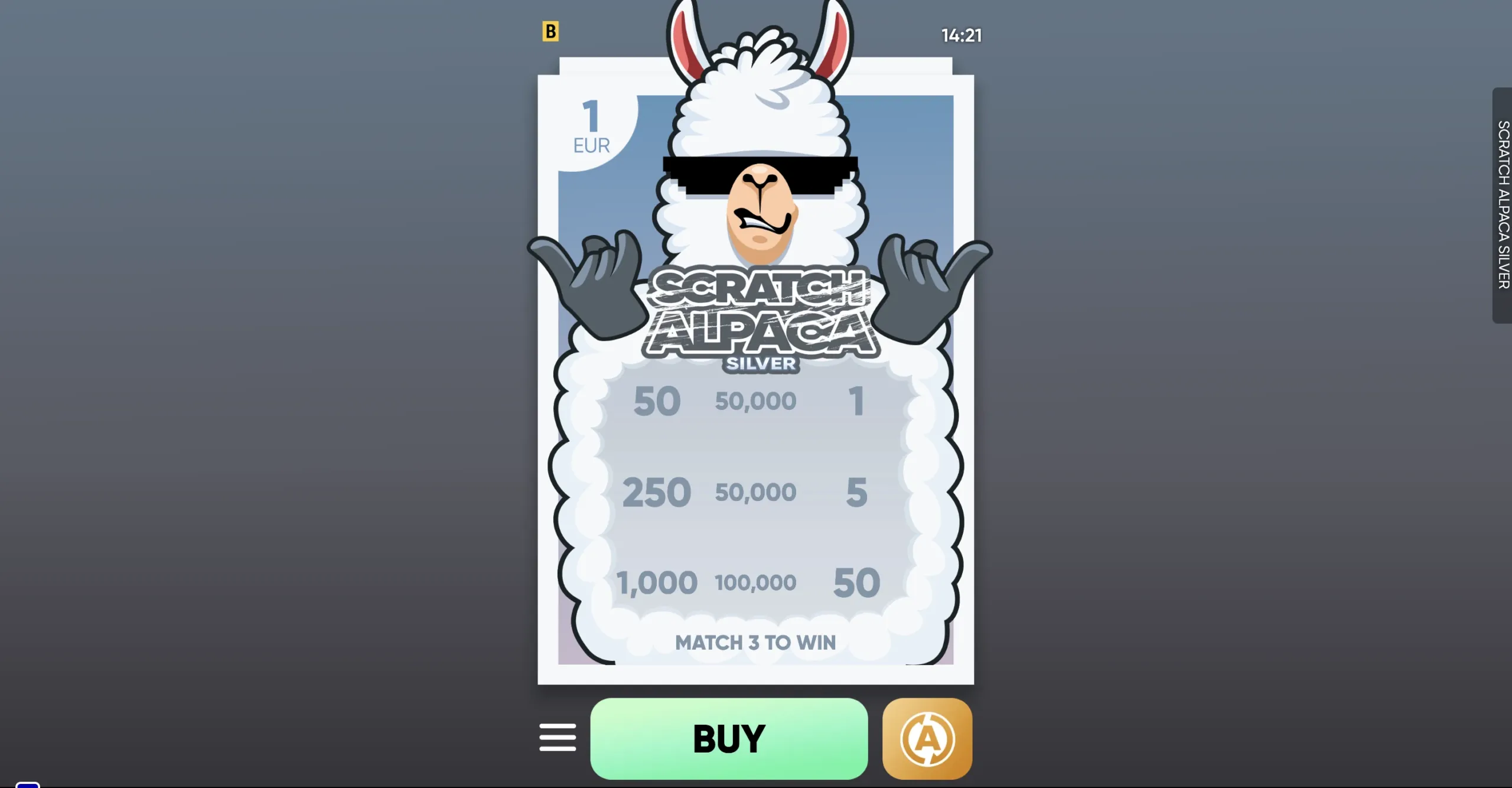 Scratch Alpaca Silver