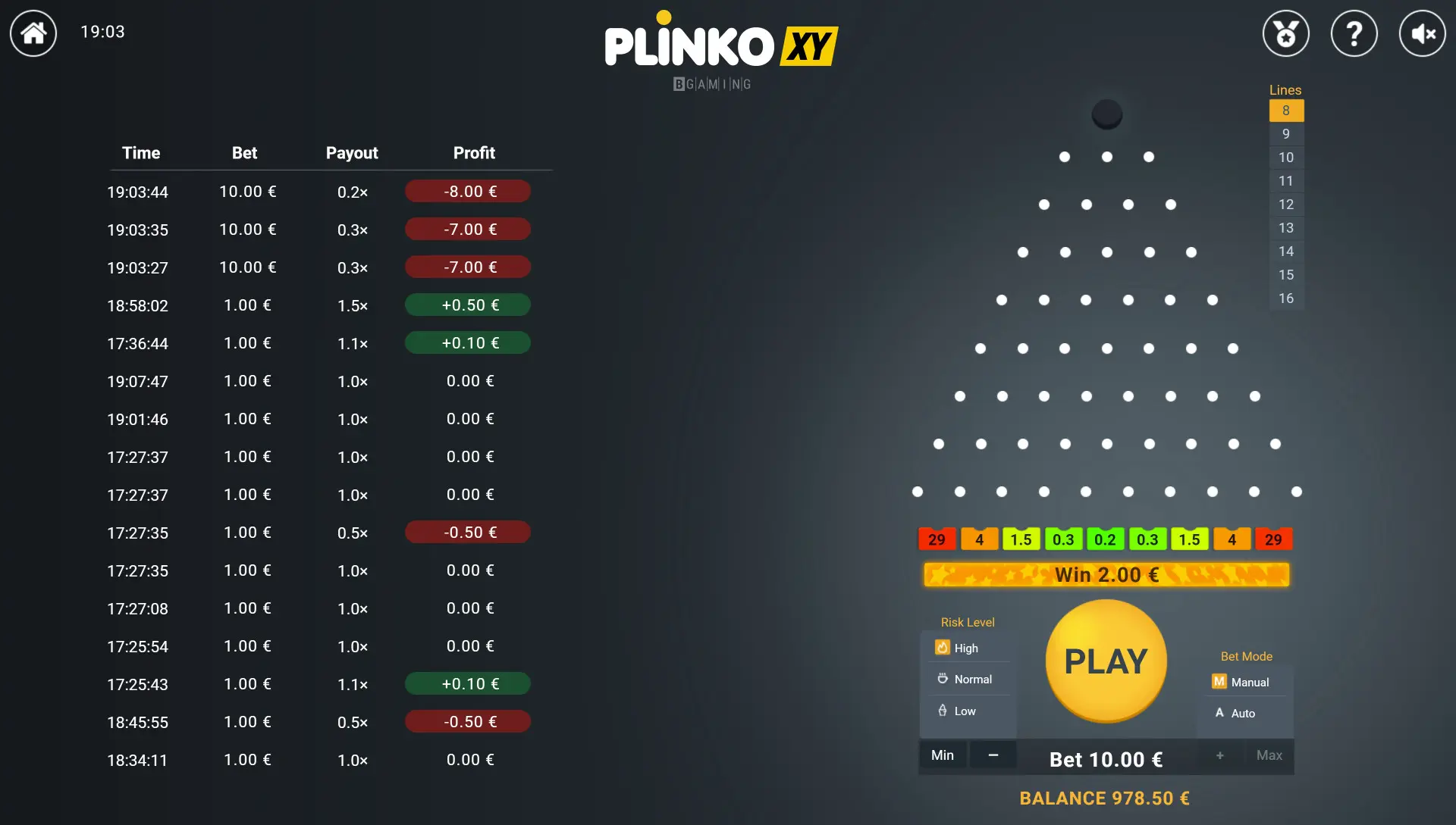 Plinko XY