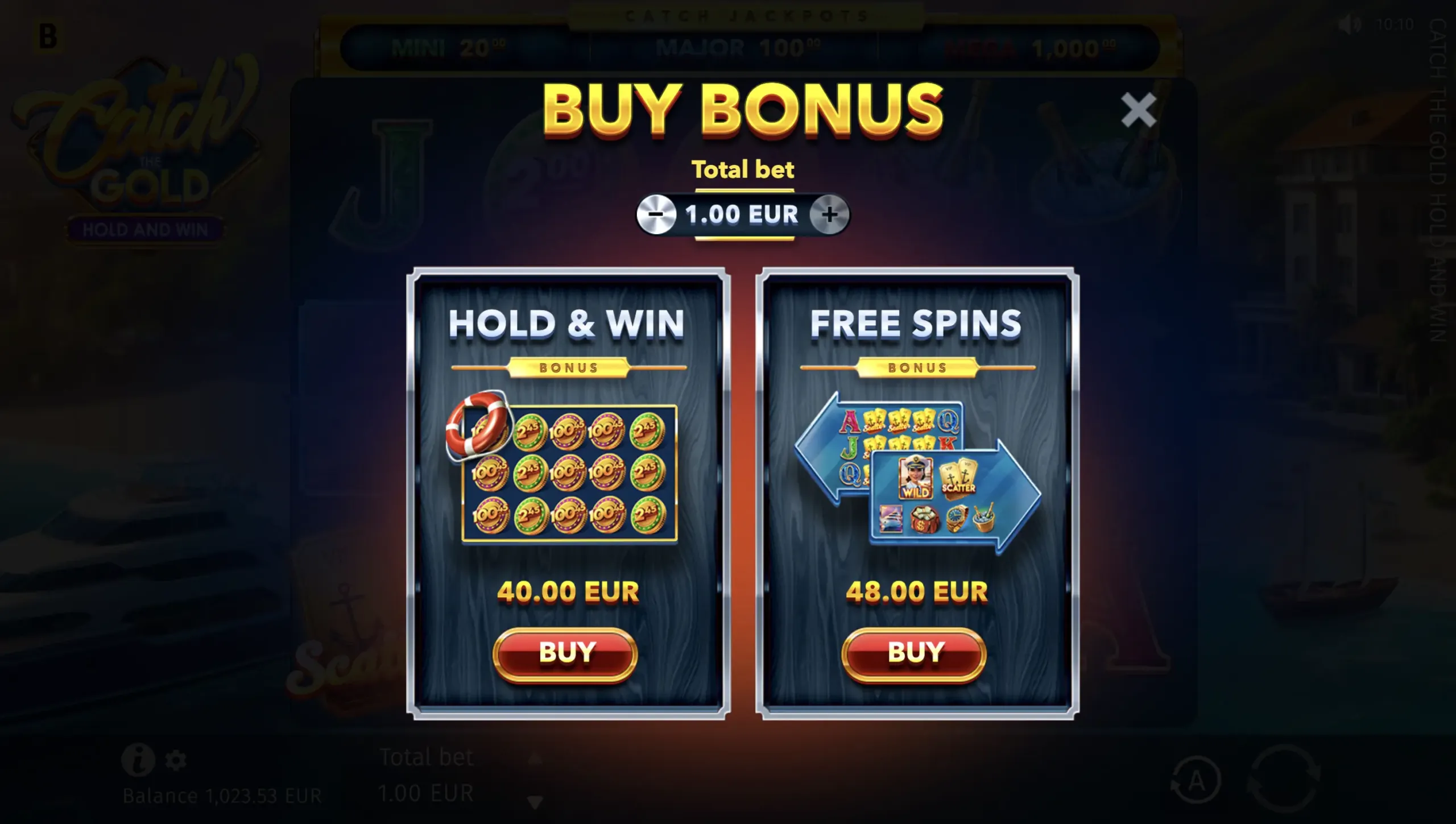Catch the Gold Hold and Win