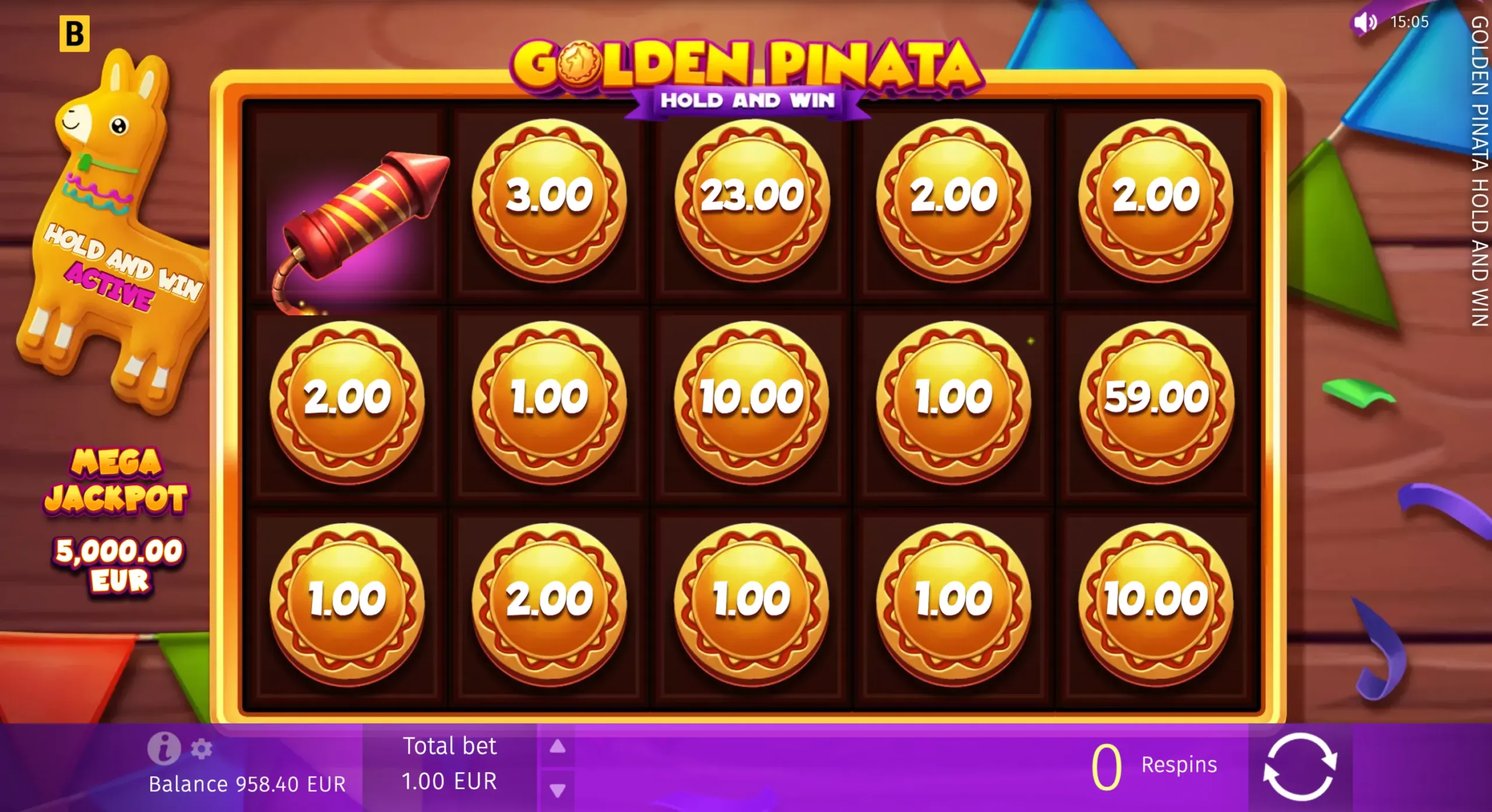 Golden Pinata Hold and Win
