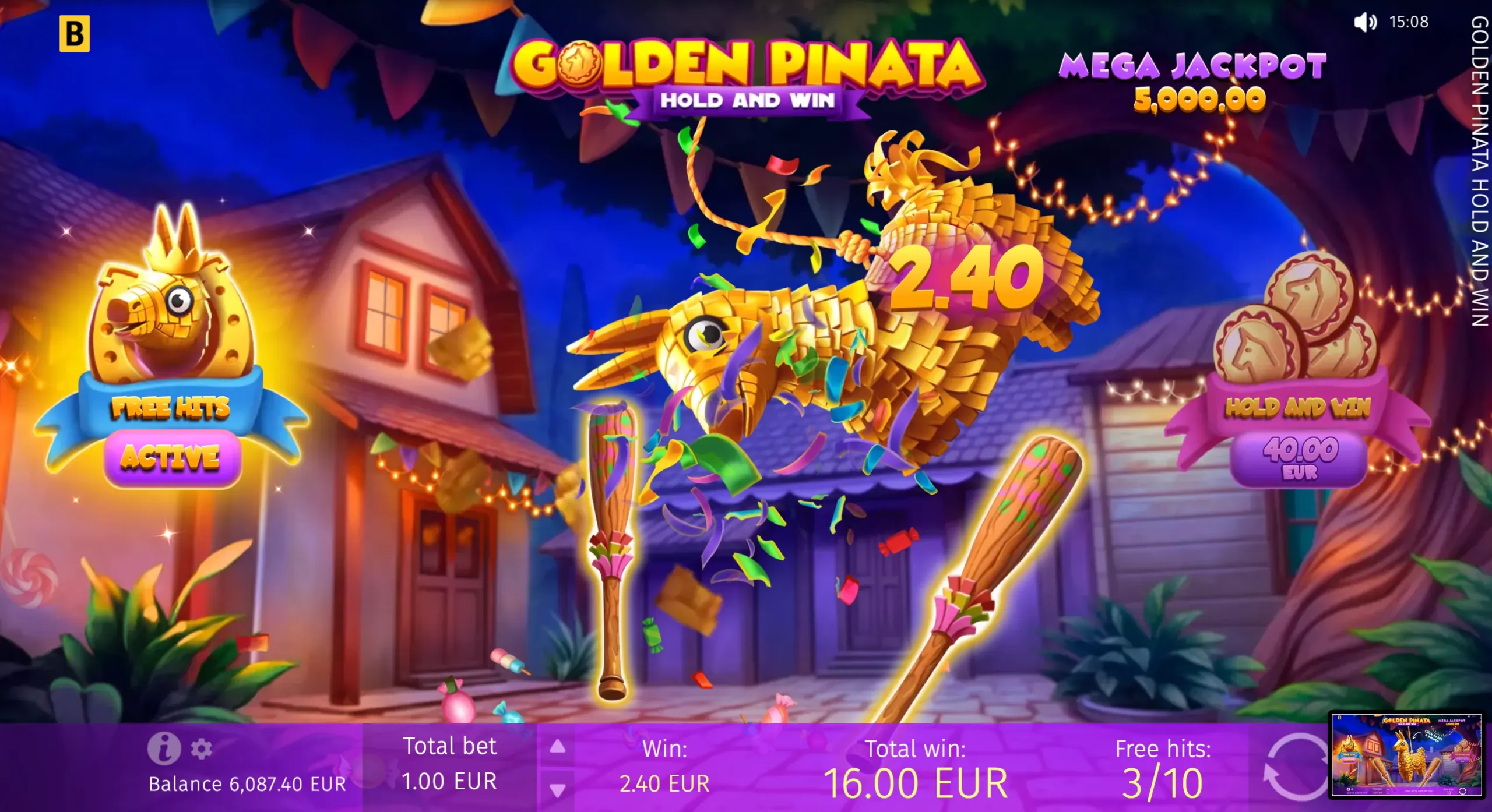 Golden Pinata Hold and Win