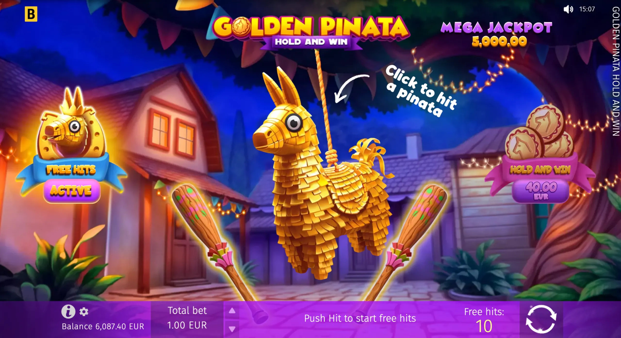 Golden Pinata Hold and Win