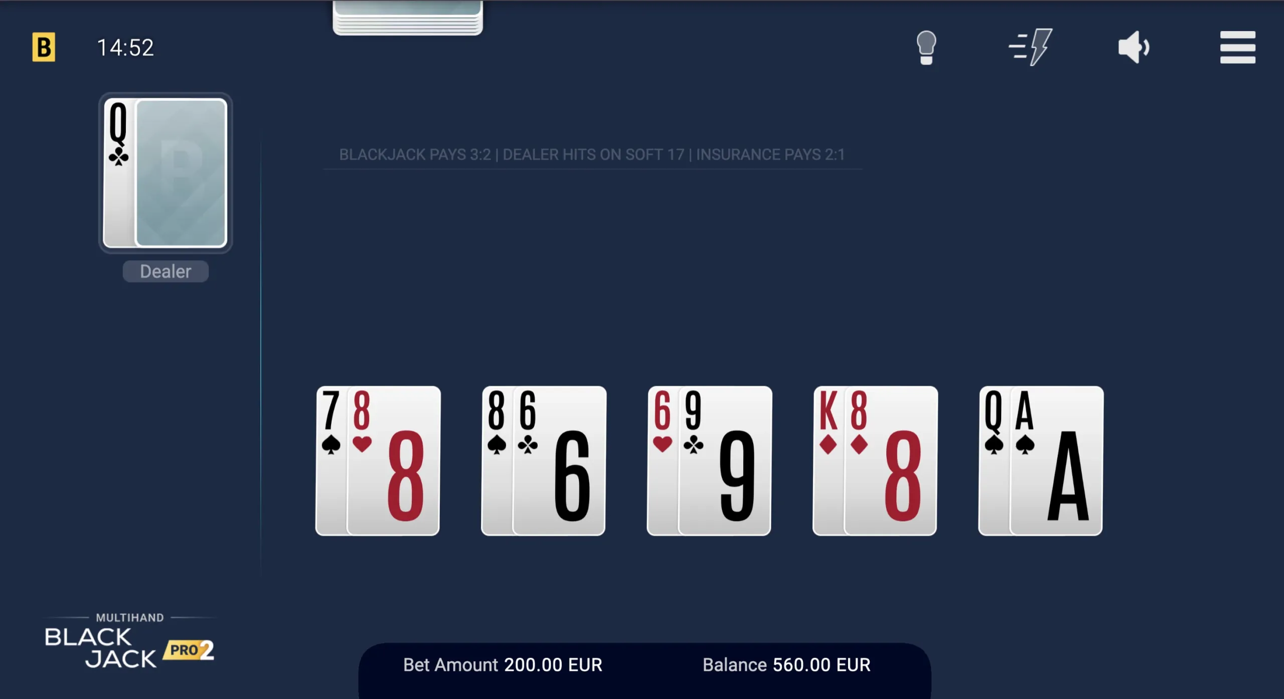 Multihand Blackjack Pro 2