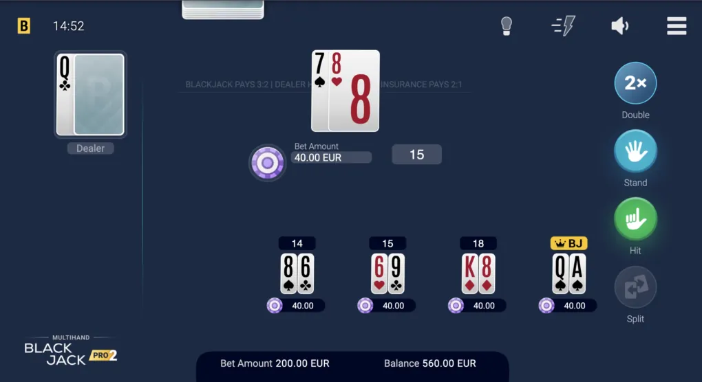 Multihand Blackjack Pro 2