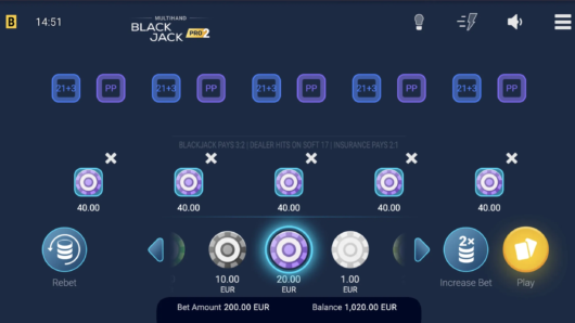 Multihand Blackjack Pro 2
