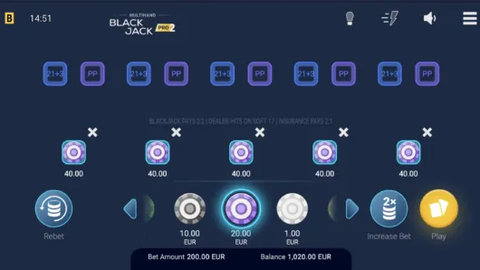 Multihand Blackjack Pro 2