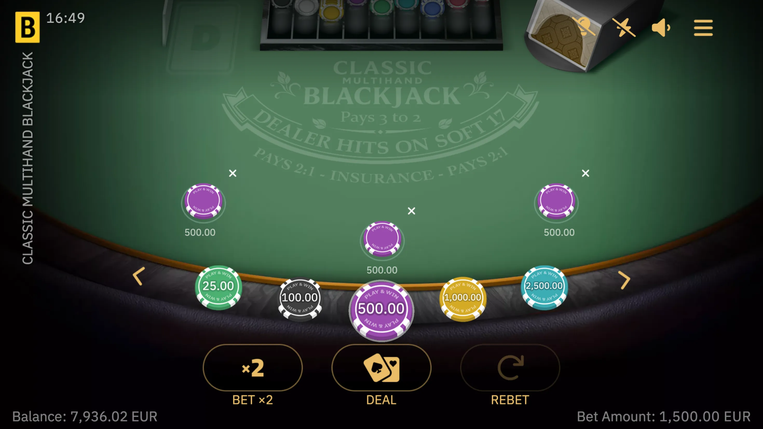 Classic Multihand Blackjack