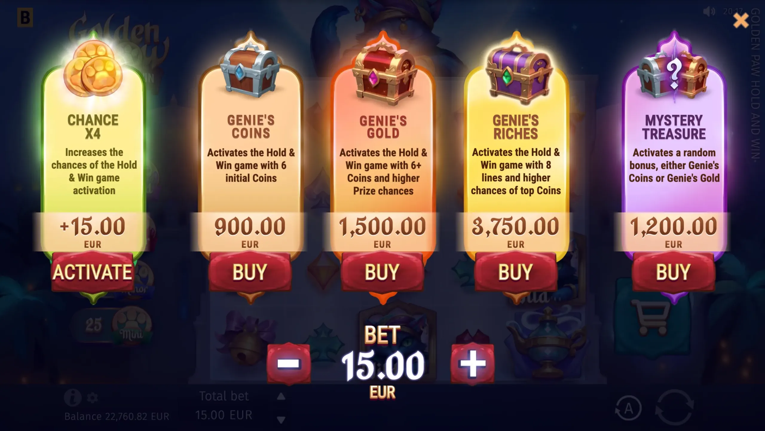 Golden Paw Hold And Win