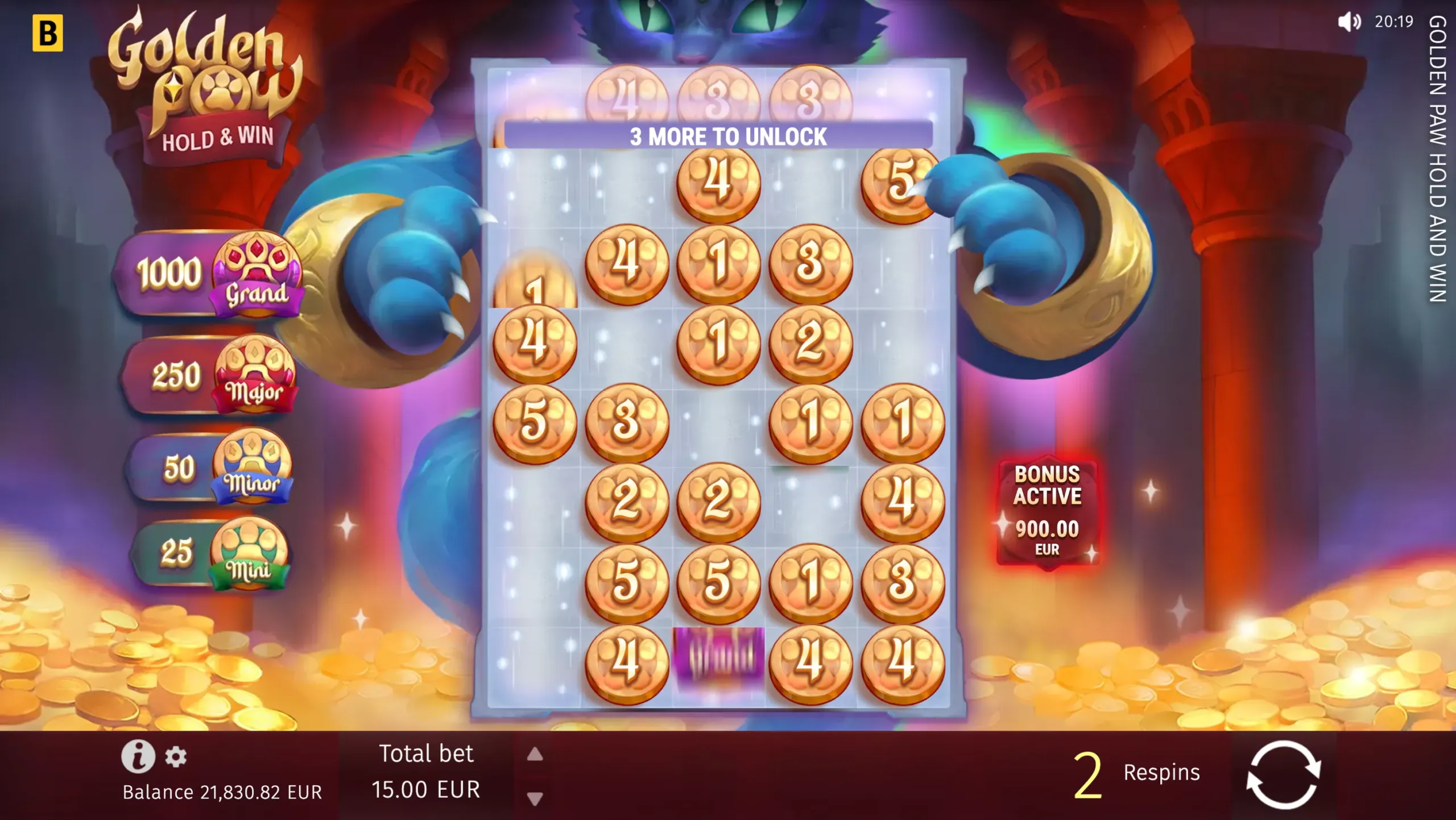 Golden Paw Hold And Win