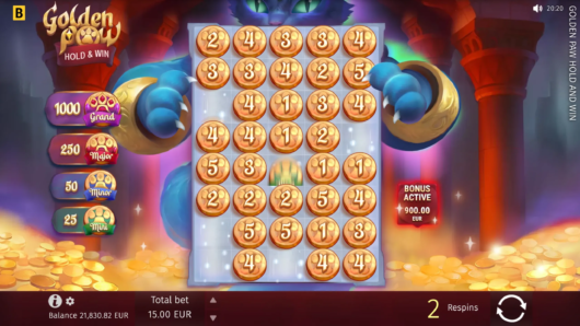 Golden Paw Hold And Win