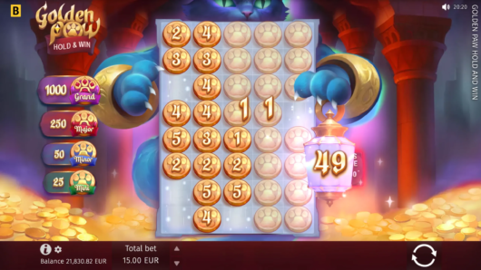 Golden Paw Hold And Win