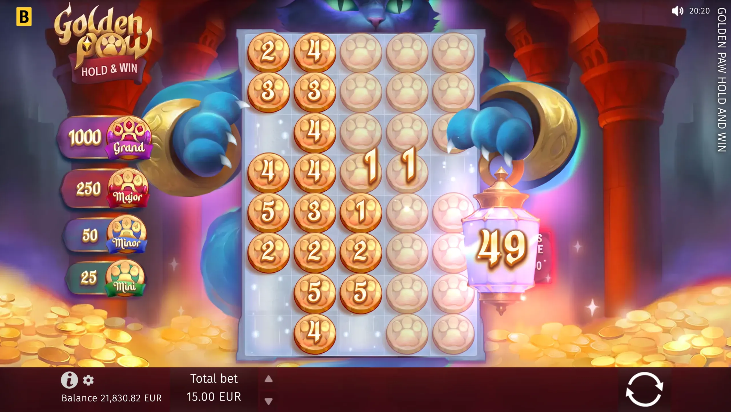 Golden Paw Hold And Win