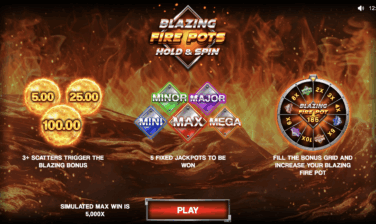 Blazing Fire Pots Hold & Spin
