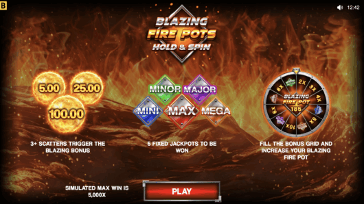 Blazing Fire Pots Hold & Spin