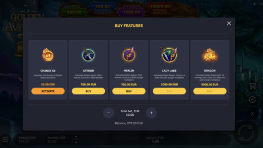 Golden Avalon Hold and Win