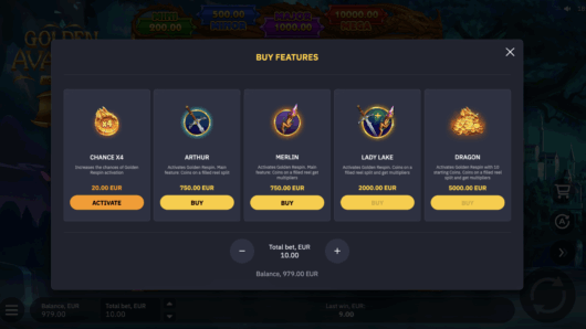 Golden Avalon Hold and Win