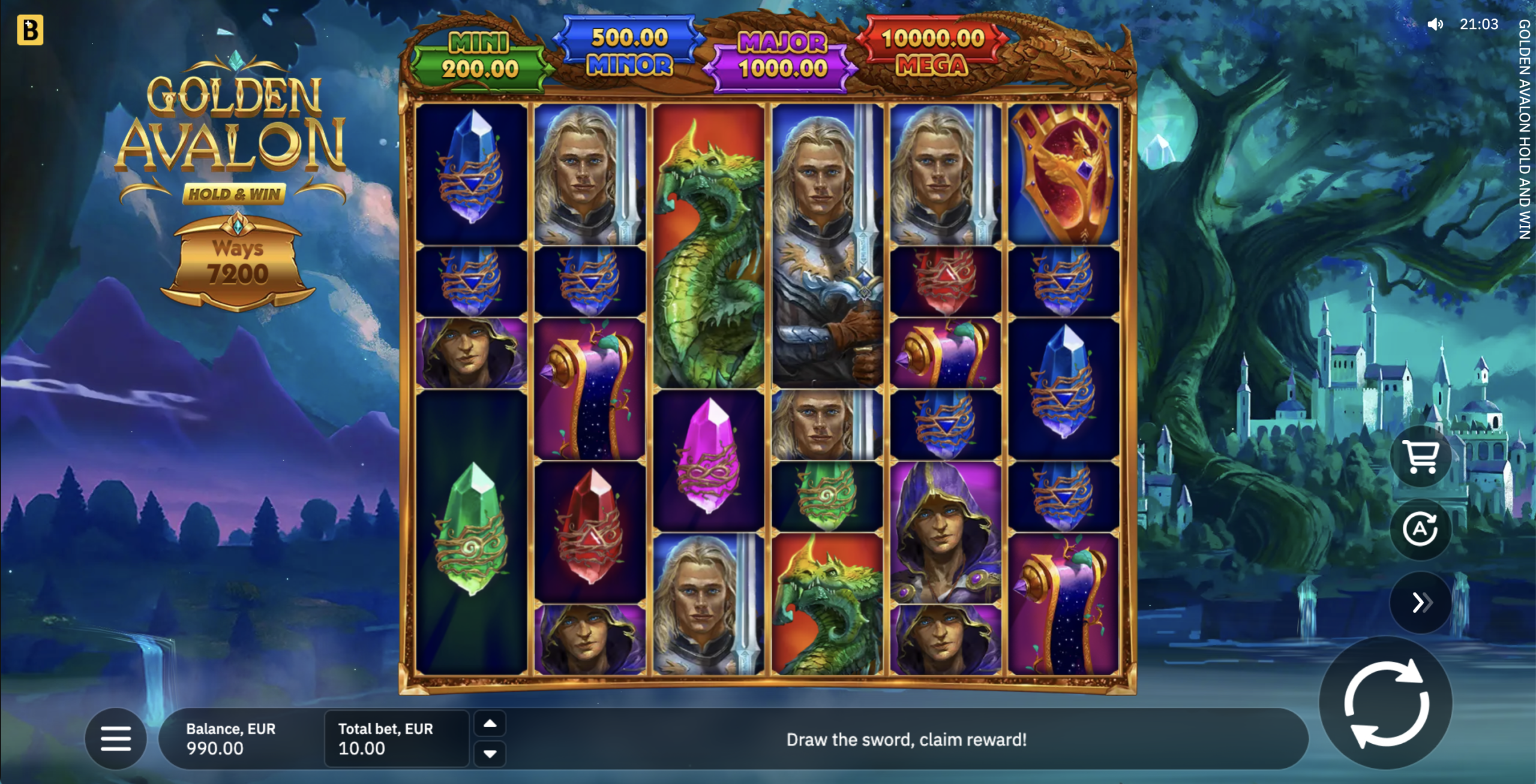 Golden Avalon Hold and Win