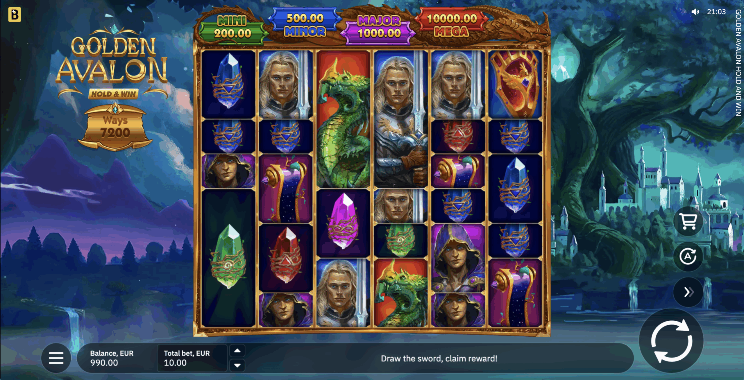 Golden Avalon Hold and Win