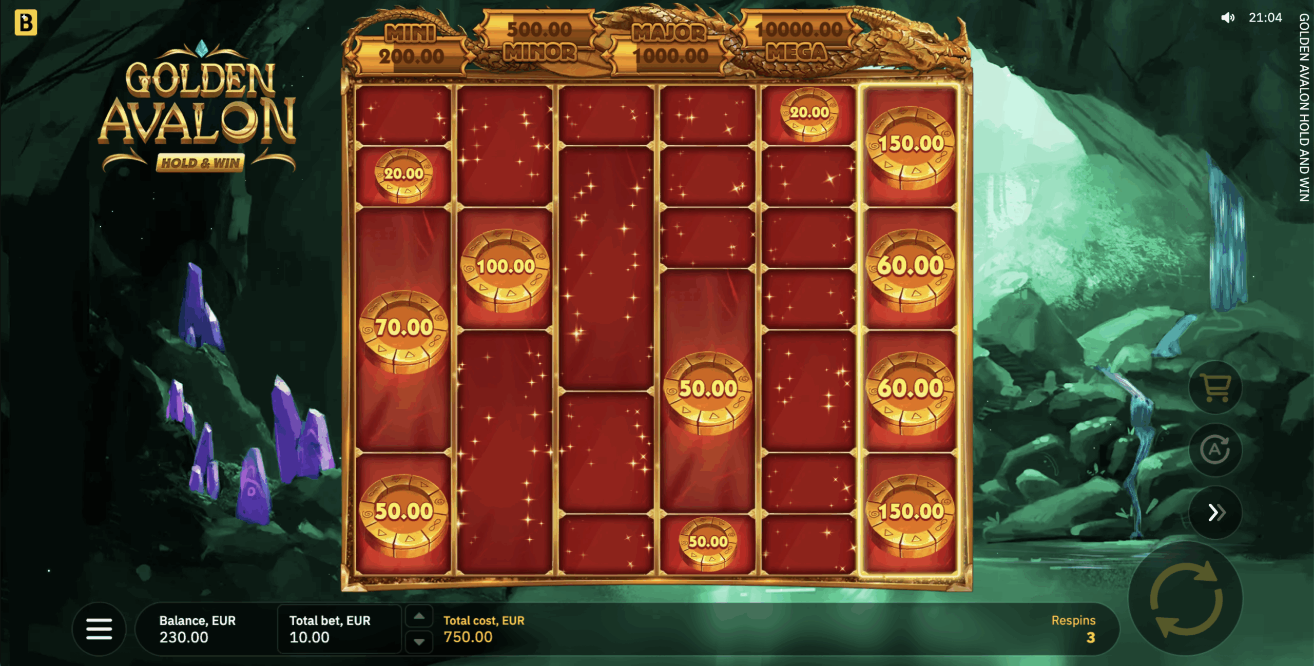 Golden Avalon Hold and Win