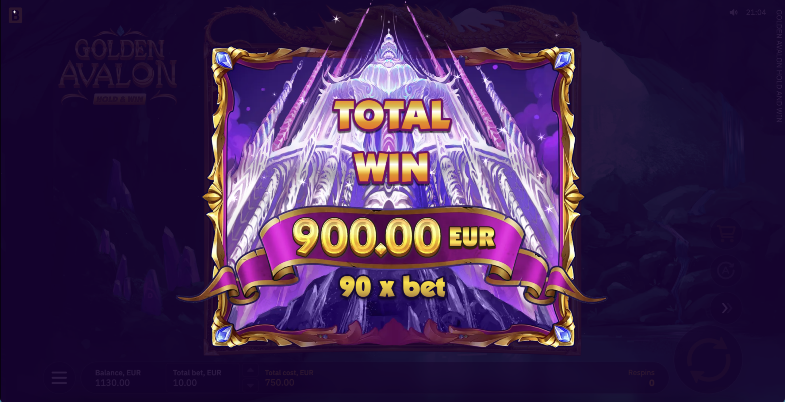 Golden Avalon Hold and Win