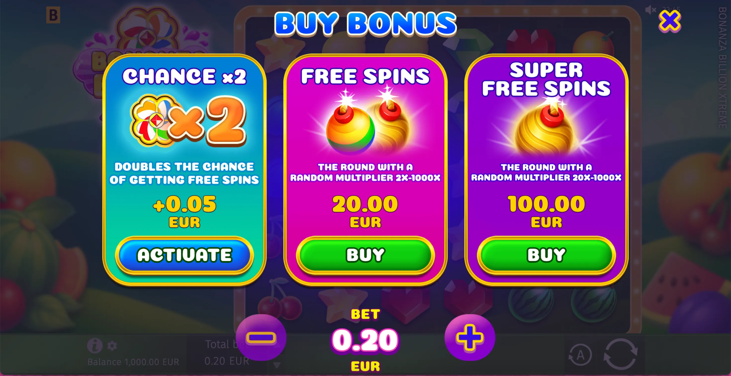Bonanza Billion Xtreme