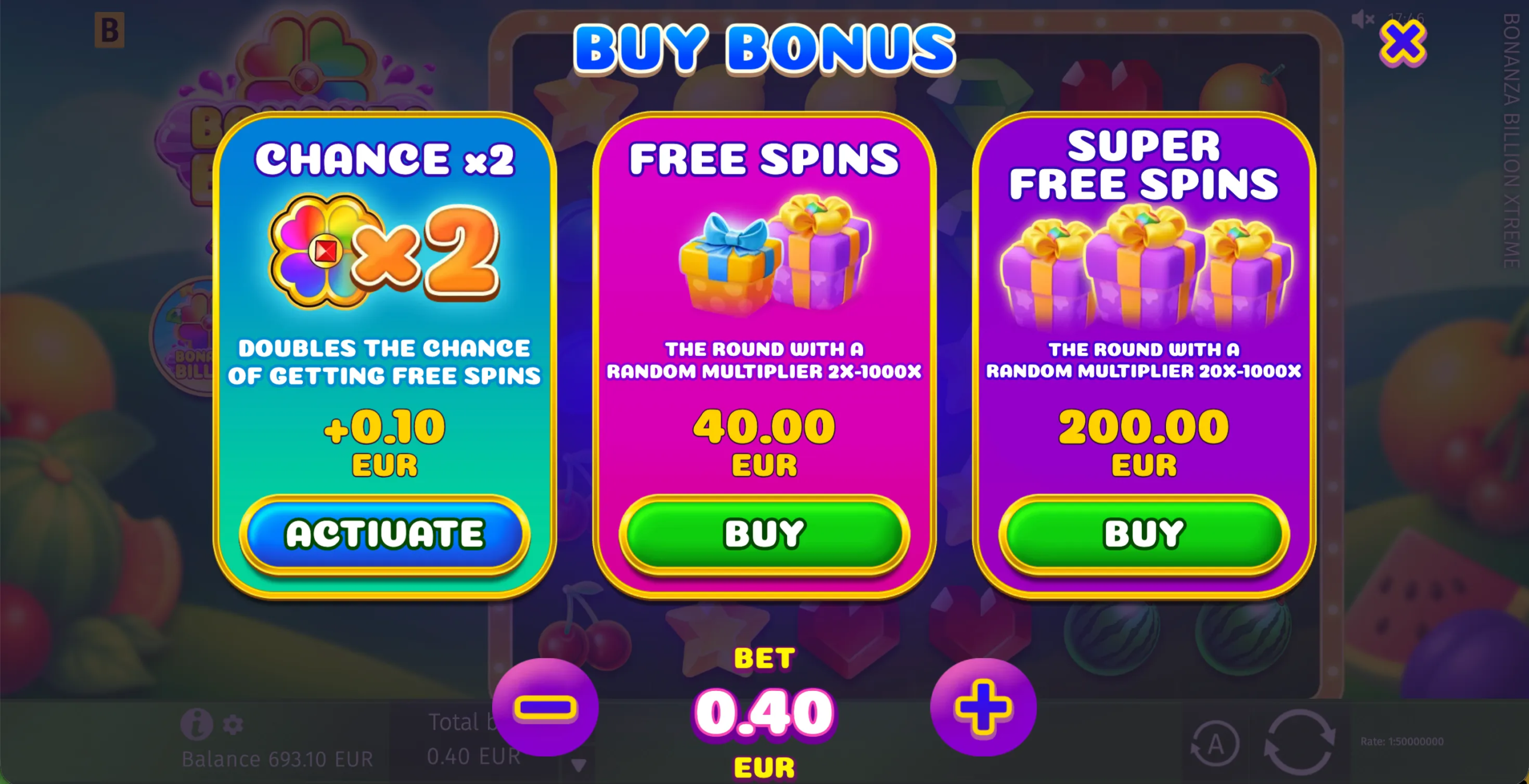 Bonanza Billion Xtreme