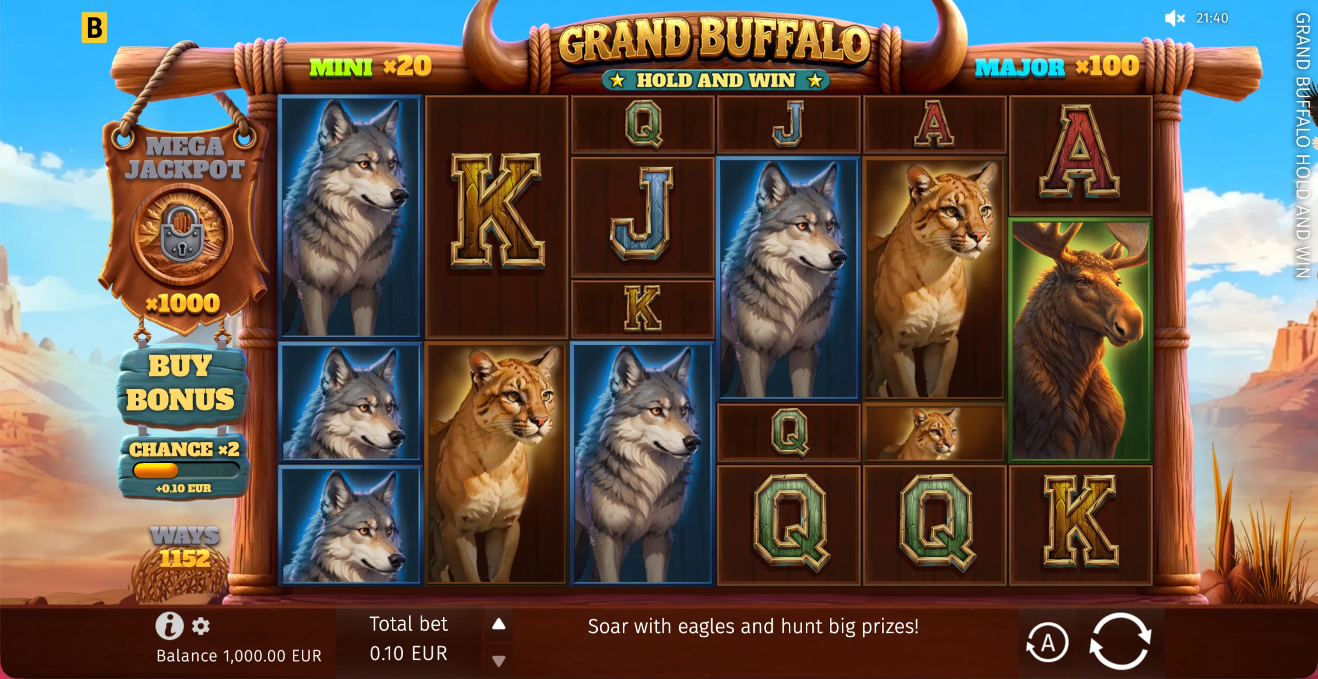 Grand Buffalo Hold and Win