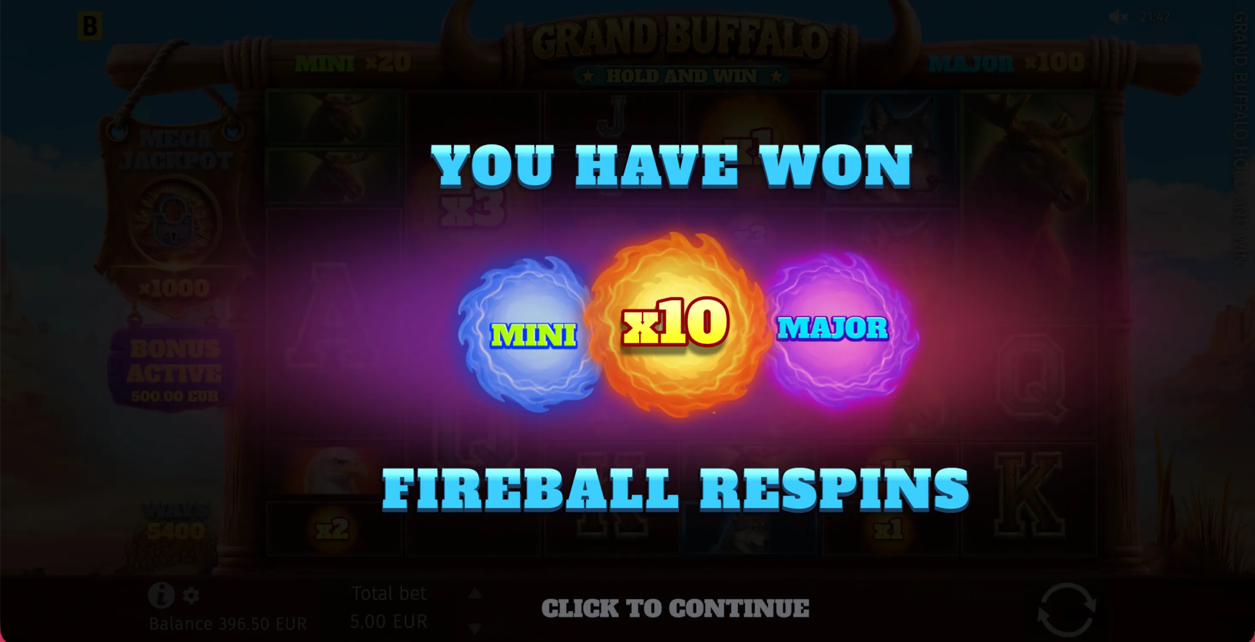 Grand Buffalo Hold and Win