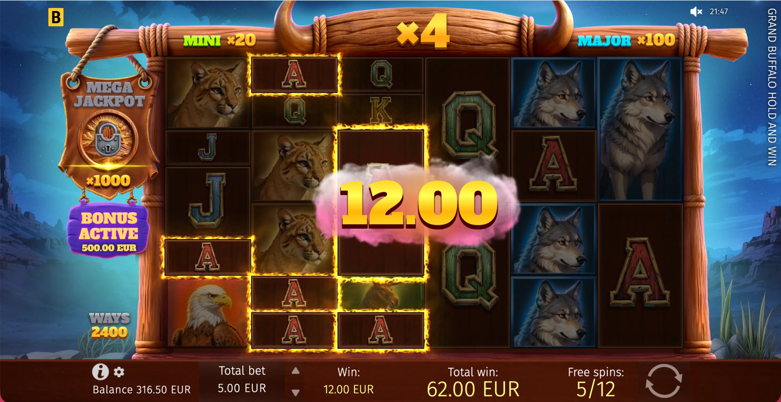 Grand Buffalo Hold and Win
