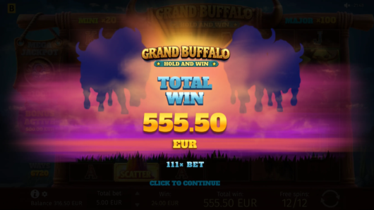 Grand Buffalo Hold and Win