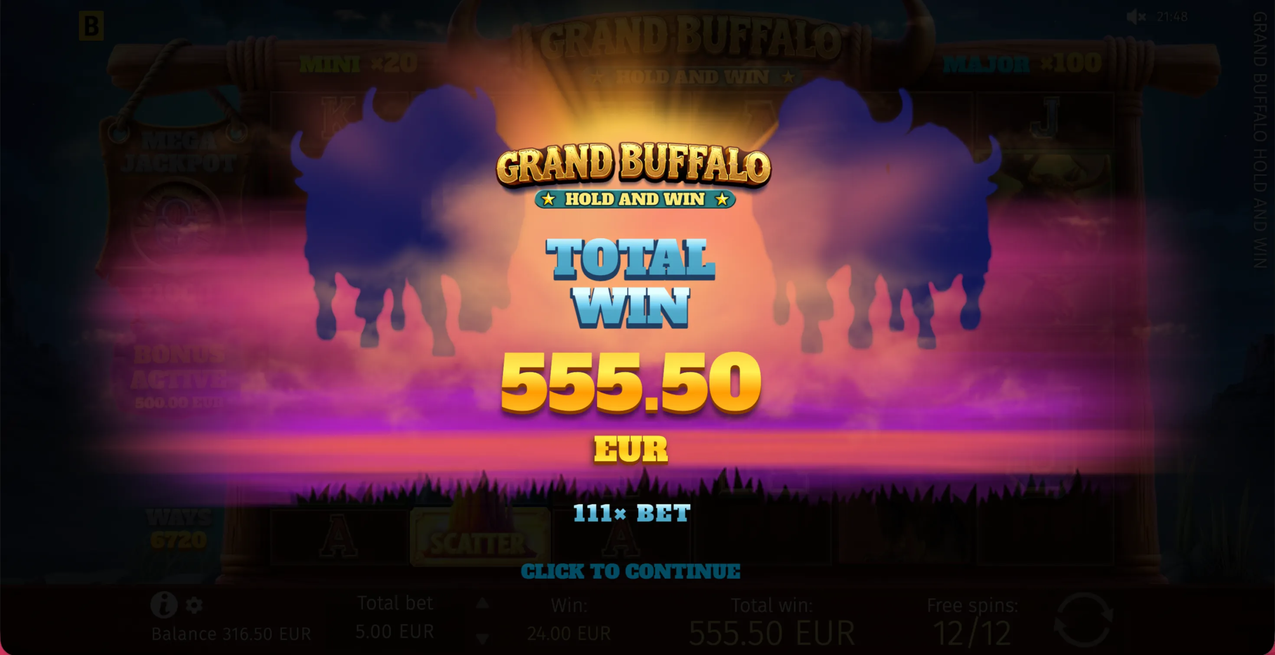 Grand Buffalo Hold and Win