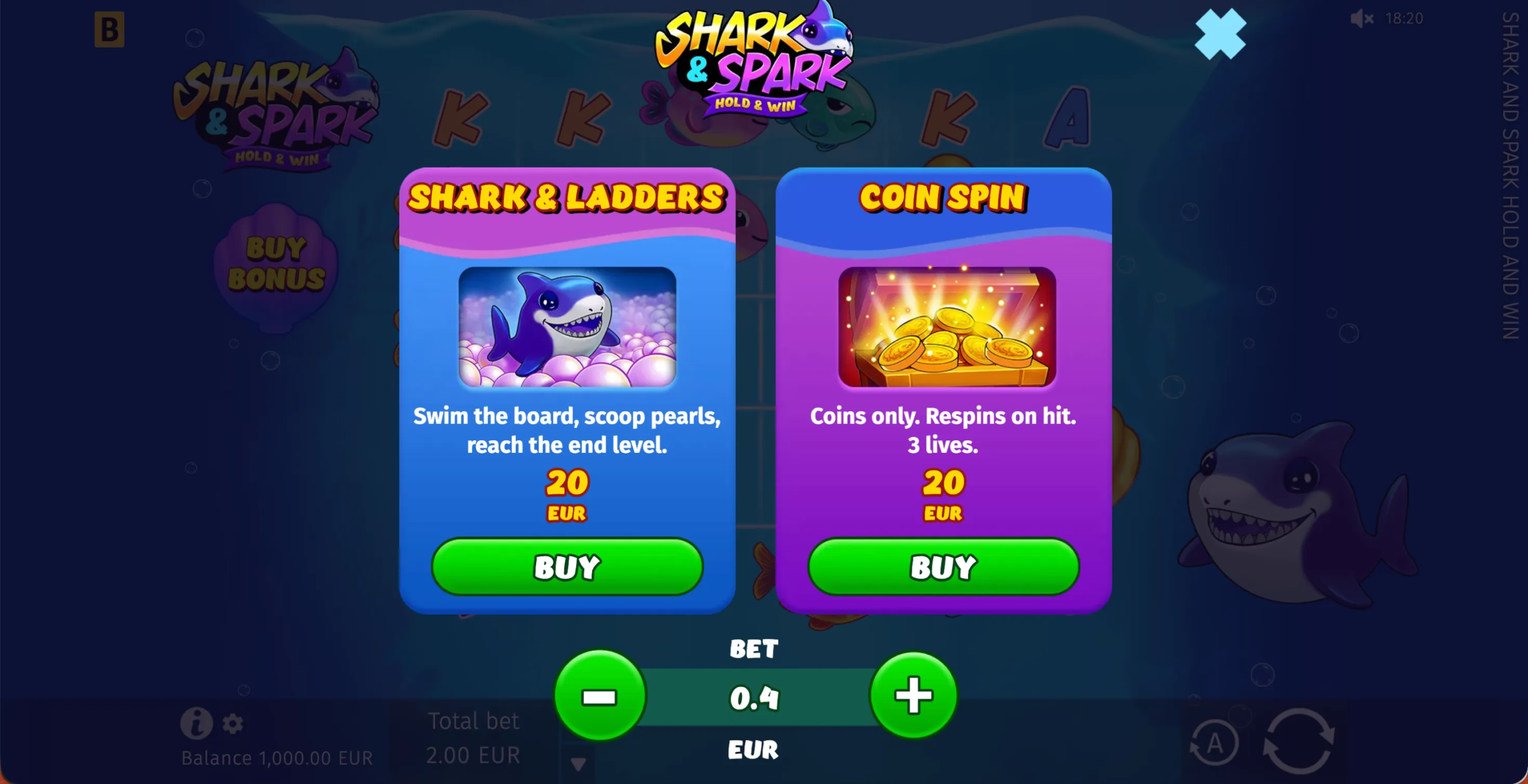 Shark & Spark Hold & Win