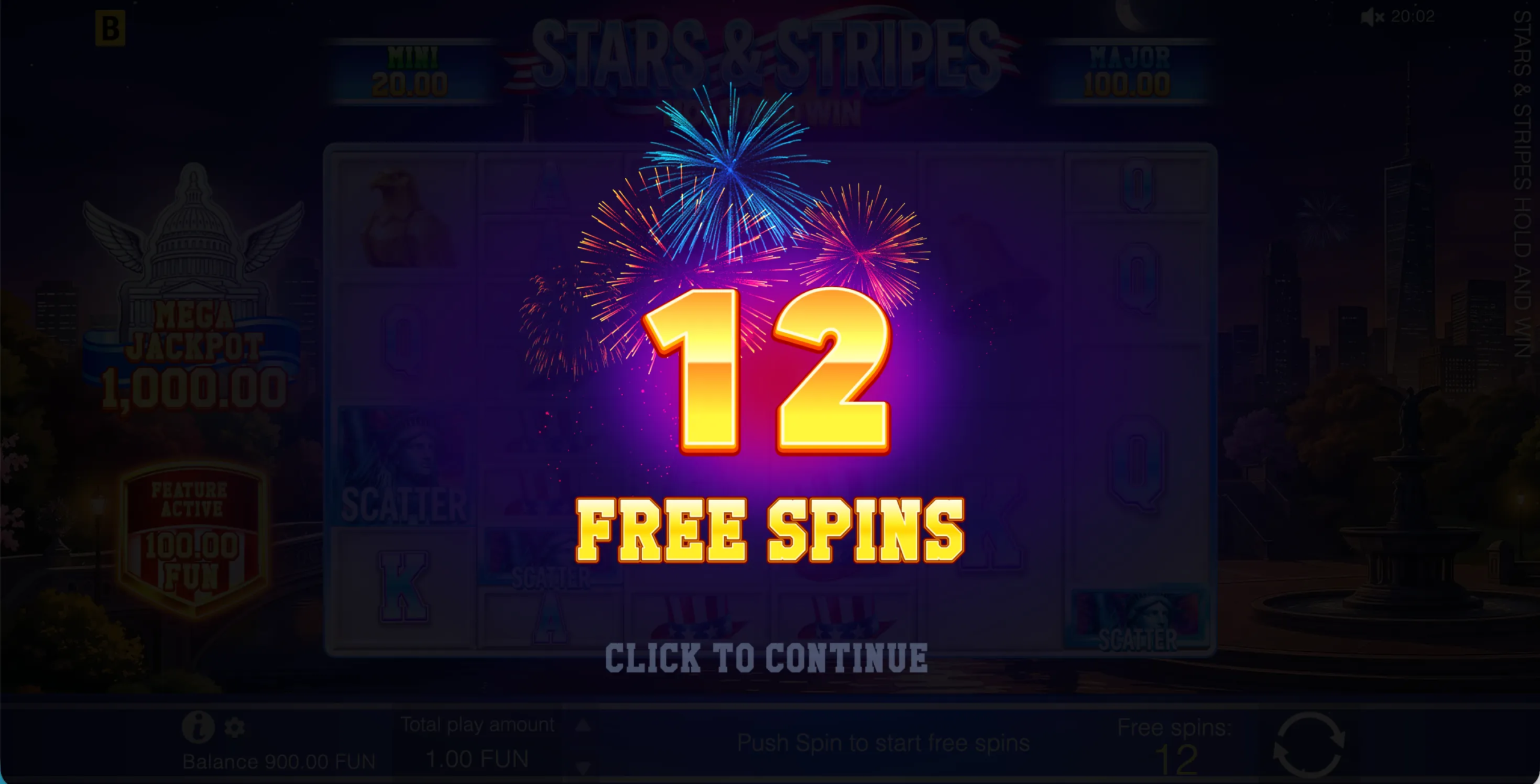 Stars & Stripes Hold and Win