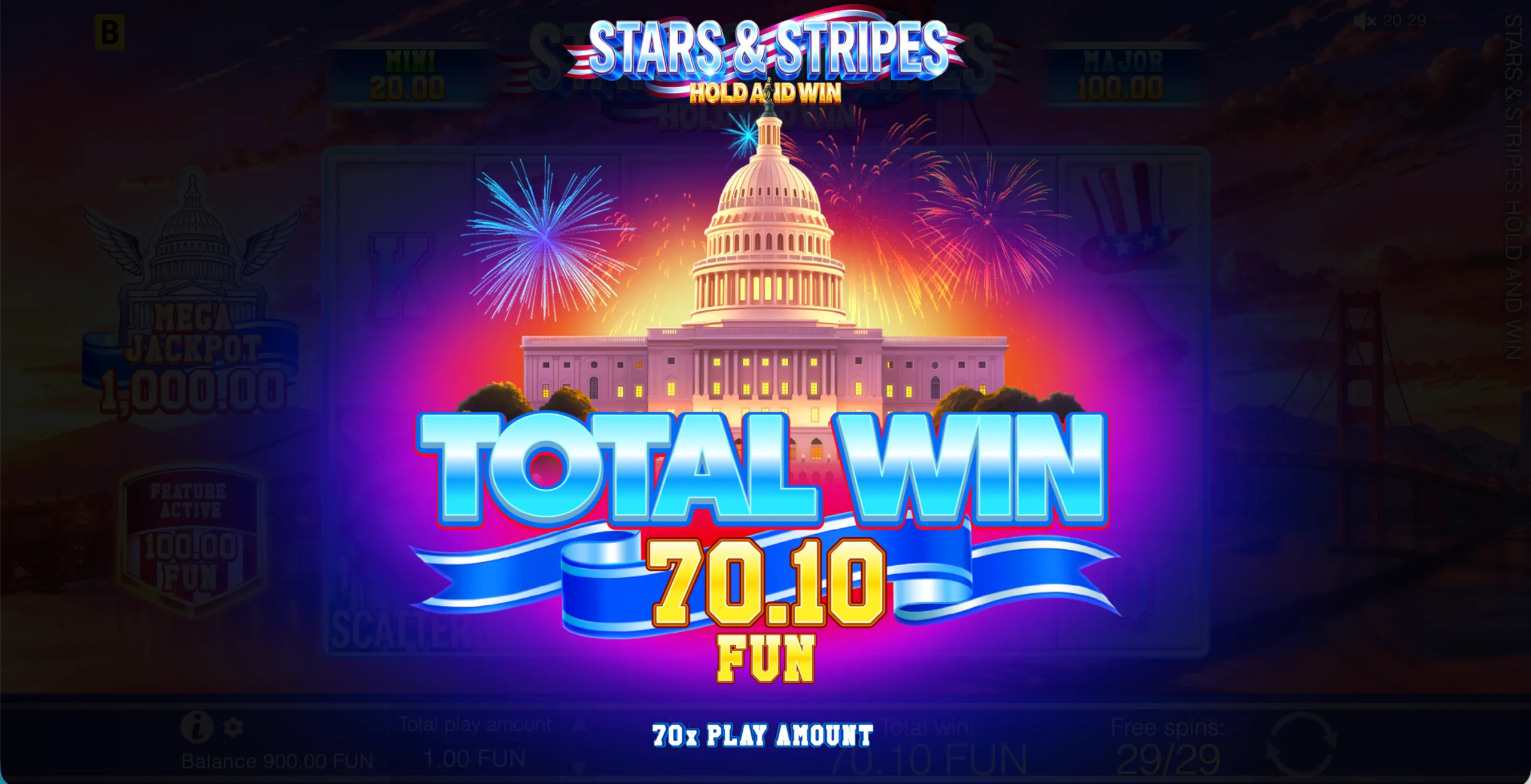 Stars & Stripes Hold and Win