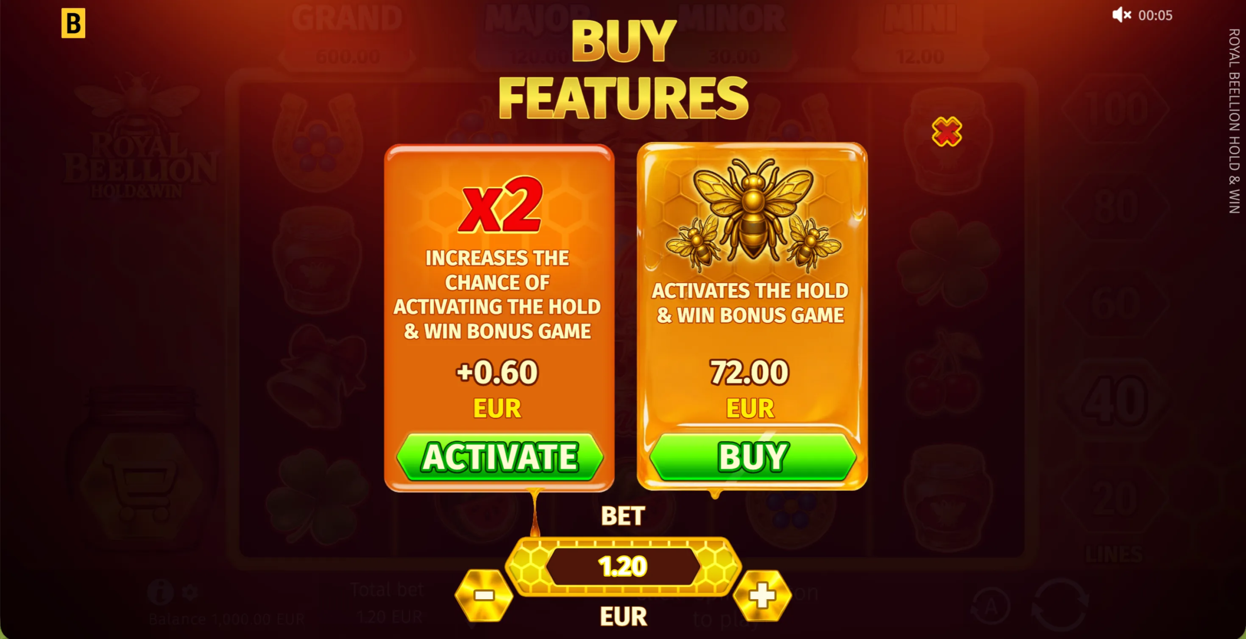 Royal Beellion Hold and Win