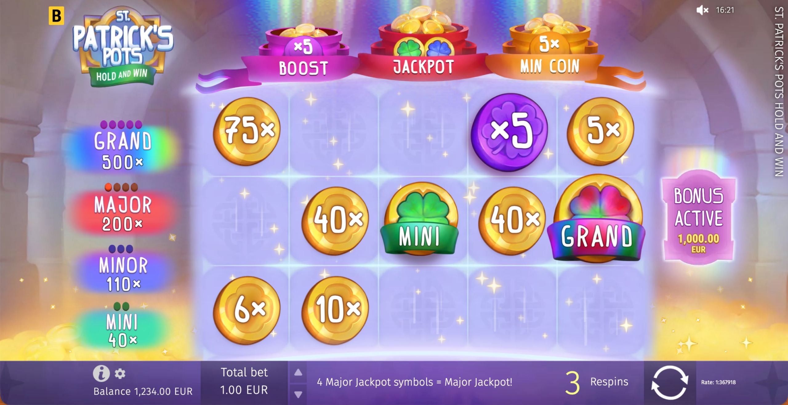 St. Patrick’s Pots Hold and Win