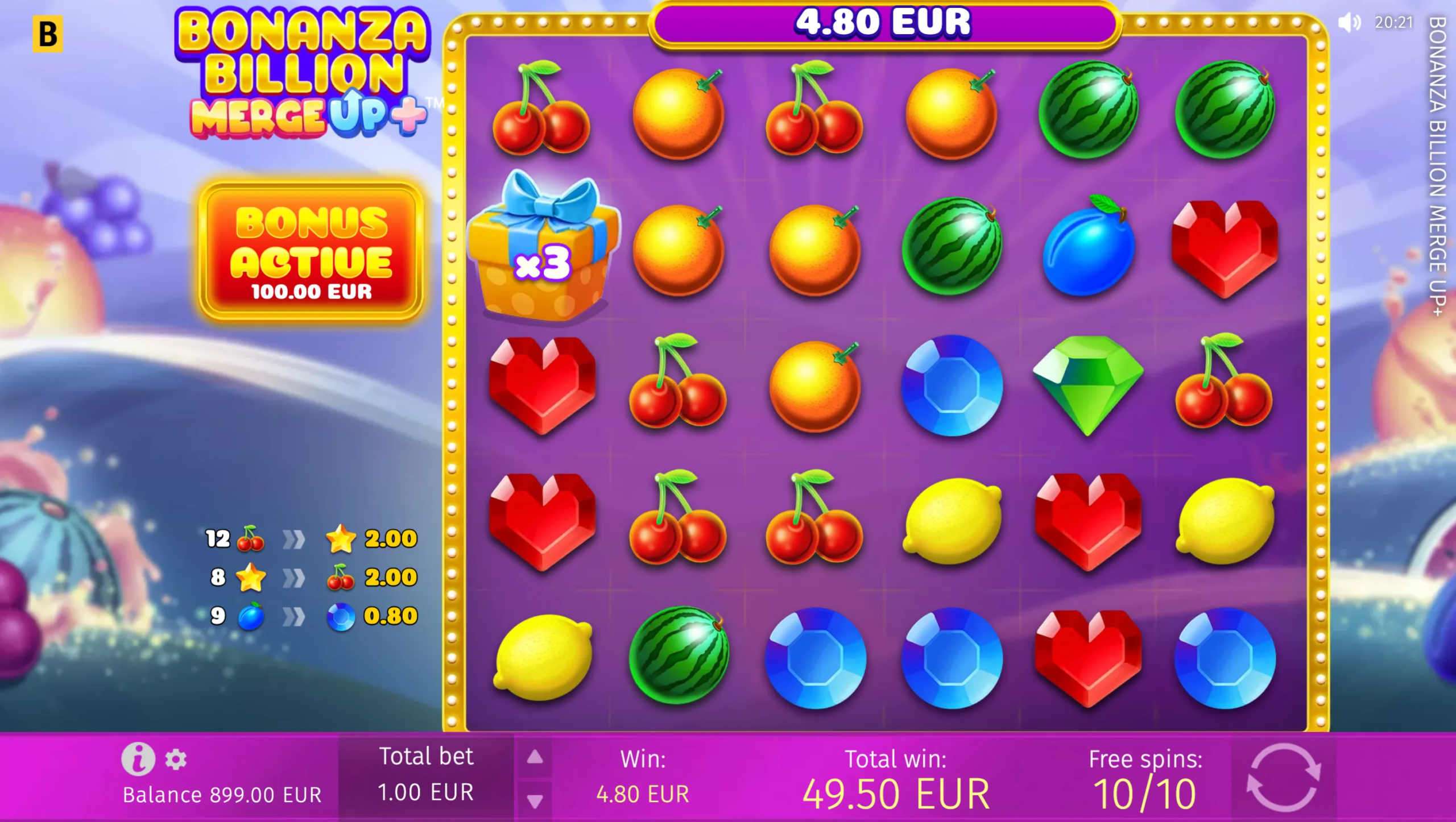 Bonanza Billion Merge Up™+