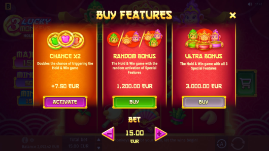 3 Lucky Monkeys Hold & Win
