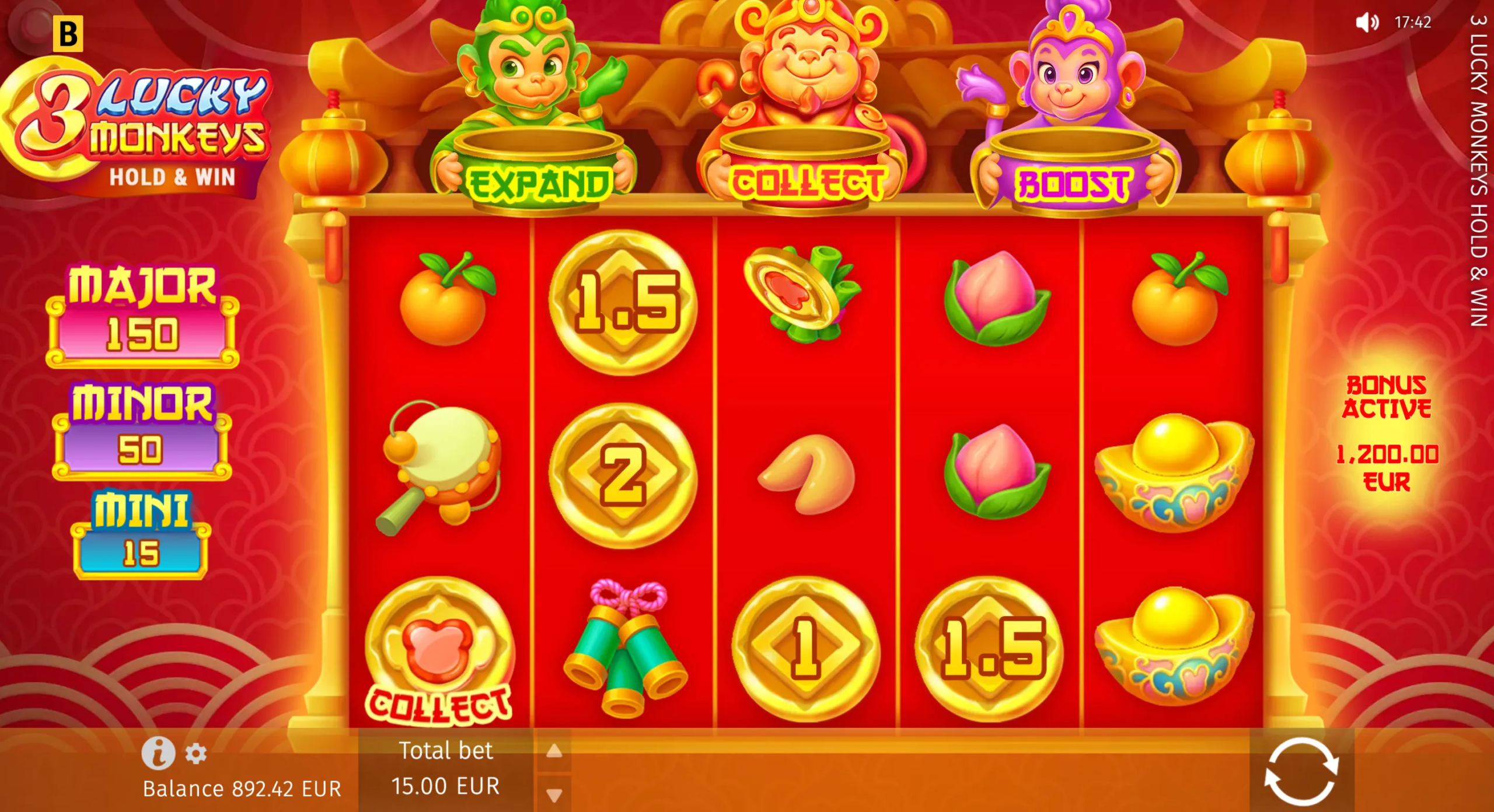 3 Lucky Monkeys Hold & Win