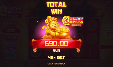 3 Lucky Monkeys Hold & Win
