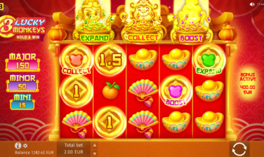 3 Lucky Monkeys Hold & Win