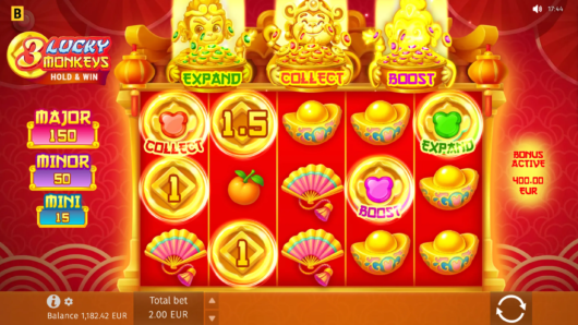 3 Lucky Monkeys Hold & Win