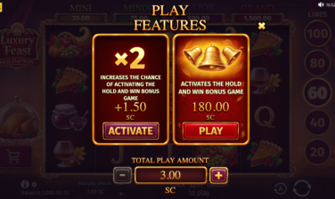 «Luxury Feast» <br/>: «Hold and Win»