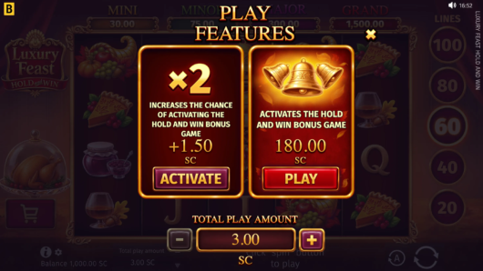 «Luxury Feast» <br/>: «Hold and Win»